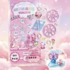 Nuevas pegatinas luminosas Sanrio Jenga 3D en relieve para decoración de escenas, pegatinas decorativas de dibujos animados de cristal tridimensional para cuadernos