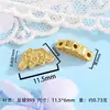 Moneda Hueca de Plata Pura 999 Cobre Dorado Pulido Pulsera Espaciadores para Pulseras de Cuerda Trenzada DIY Accesorios Colgantes Venta al por Mayor
