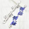 Venta al por mayor Colorido Forma de S Hoja de Bambú Marquesa Diamante Flor Vidrio Pedrería Flor Hebilla Accesorios para Traje Zapatos y Sombreros Hojas Decorativas
