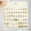 Aretes Dorados en Forma de C Set, Estilo Europeo y Americano, Moda Transfronteriza, Pendientes Elegantes, Lujo Accesible y de Gama Alta para Mujer, Venta al por Mayor