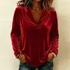 Estación Independiente de Amazon 2026 Moda Transfronteriza Europea y Americana Ropa para Mujer Nuevo Estilo Color Sólido Cuello de Muñeca Manga Larga Sexy Terciopelo