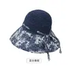 Sombrero de Pescador de Ala Ancha con Parches de Paja Anti-UV para Mujer, Protector Solar de Verano que Cubre la Cara, Sombrero de Paja para Viaje, Moderno