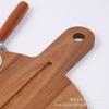 Tabla de pizza de madera creativa forma irregular tabla para bistec tabla para pastel de queso seis ranuras iguales tabla de cortar física
