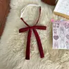 Pudding Bear Accesorios de Uniforme JK Cosa Pequeña Cian Rojo Vino Negro Color Sólido Corbata de Lazo JK Cuerda de Lazo