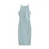 3458- Saia Sexy Estilo Europeu Justa ao Corpo 2026 Primavera/Verão Novo Vestido Colete Emagrecedor Acinturado Feminino