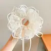 Goma para el pelo con lazo para mujer, Goma para el pelo de cereza dulce, Accesorio de encaje de alta gama para el pelo, Cuerda para el pelo, Accesorios para el pelo al por mayor