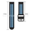 Para relógio Samsung watch3 Gear S3/4 Pulseira de Silicone de Duas Cores 22mm Porosa Duas Cores Fivela Dupla Pulseira de Silicone