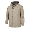Jaqueta masculina de outono fina resistente ao desgaste plus size traje de montanhismo corta-vento impermeável respirável macacão esportivo jaqueta