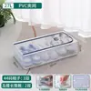 Caja de almacenamiento para base de cama de PVC, marco de acero engrosado, tela engrosada, caja de almacenamiento transparente, gran capacidad, caja de almacenamiento cubierta a prueba de humedad