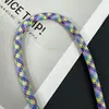 Corda trançada personalizada de 8mm 150cm corda única 97 cores em estoque Corda de poliéster para DIY feita à mão Cordão anti-perda resistente ao desgaste