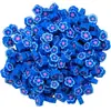 Rodajas de arcilla blanda de flores coloridas creativas, cuentas, cuentas sueltas, accesorios para pulseras, piezas pequeñas para joyería hecha a mano DIY
