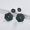 Pendientes largos con incrustaciones exageradas, de doble propósito, de moda japonesa y coreana, de aleación bohemia europea y americana.