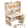 Escritorio de oficina para uso doméstico, estantería sencilla para habitación de estudiante, escritorio integrado para estudio y escritura, mesa para computadora de escritorio para casa de alquiler