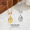 Collar de gota de agua con incrustaciones de diamantes en plata esterlina S925 para niñas, estilo europeo y americano, ligero, lujoso, de alta gama, estilo blogger, elegante, para uso diario.