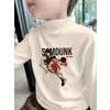 Capa base de forro polar para niños con cuello medio-alto Otoño/Invierno 2026 Nuevo estilo Manga larga Versátil Cálida Capa interior Moderna