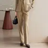 Traje sastre profesional para mujer con cuello de pedrería para el otoño, para ir al trabajo, exámenes de servicio civil, vestimenta profesional, exámenes de arte y funciones de anfitrión.