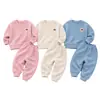 Pantalones Casuales Jogger Cálidos Largos Estilo Coreano Conjunto Infantil para Bebé Invierno Primavera Otoño