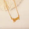 Amazon Transfronterizo Nuevo Collar de Acero Inoxidable con Letra Inglesa Colgante de Letra Simple Personalizado Joyería de Cadena para Clavícula