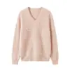 Novedades para Otoño/Invierno 26: Suéter básico de polar con cuello redondo, jersey de polar de cachemira de seda de morera, suéter de lana de corte holgado