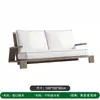 Muebles de Exterior Nórdicos Terraza Patio Juego de Sofás de Madera Maciza Terraza Patio Villa Teca