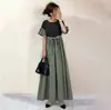 Vestido Nuevo Modelo Estilo Japonés con Mangas de Campana y Cinturón a Juego