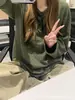 Camiseta de manga larga a rayas de bloques de color estilo japonés para mujer, nueva colección de otoño, retro y chic sin esfuerzo, corte holgado, versátil y se puede usar en capas