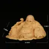 Venta al por mayor del fabricante Tallas de boj Colección Ruyi Maitreya Adornos para Coche Estatuas de Buda Adornos para Templos Madera Maciza Madera