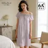 2026 Nuevo Artículo Estilo Francés Camisón de Seda para Mujer 100% Seda de Morera Vestido Muñeca Holgado Perezoso Manga Corta Vestido Princesa