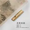 Qianli Jiangshan Latón Sólido Pueblo Regla Pincel Creativo Caligrafía Pequeño Script Regular Fino Dorado Pincel Especial para Escribir Caracteres Prensa Libro Prensa Papel