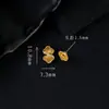 Prata 925 Banhada a Ouro 24K no Corpo Inteiro, Cravejado com Contas Espaçadoras de Diamante Vazado, Acessórios para Joias DIY, Pulseira Prata Acessórios Novo Estilo Chinês