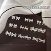 Nuevos Accesorios para Uñas con Forma de Moño Luna Translúcida Estilo Celebridad de Internet Ins Puro Deseo Decoración de Uñas con Moño de Cuello Lateral