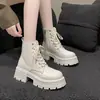Botines Martin de Suela Gruesa Estilo Retro Británico para Mujer 2026 Nuevo Estilo Otoño/Invierno con Forro de Terciopelo Espeso Versátiles de Moda Botines Zapatos para Mujer