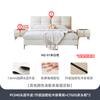 Cama de Cuero Jihe Lujo Ligero Simple Nórdico ins Estilo Crema Capa Superior Cuero Vacuno Cama de Boda Moderna Doble Dormitorio Principal Cama Grande