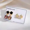 Estilo Retro Francés Trébol de Cuatro Hojas Colgante Largo de Gota de Agua Juego de Pendientes Pendientes de Diseño Transfronterizo de Lujo Ligero con Sentido del Temperamento