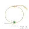 Pulseira de diamante simples e versátil da moda japonesa e coreana para mulheres, zircônia colorida, aço inoxidável, atacado de fábrica de joias
