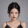 Acessórios Europeus e Americanos Mais Vendidos Corrente de Cabelo com Franjas Simples de Múltiplas Camadas Feminina Noiva Acessórios de Casamento Moda Boêmia Corrente para Testa