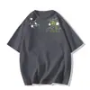 Camiseta Branca de Manga Curta Estampada Algodão Puro Estilo High Street Americano para Mulheres 2025 Design Solto Casual Top de Nicho