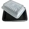 Caja de Embalaje Desechable para Alimentos Frescos con Atmósfera Modificada y 2 Compartimentos, Caja de Embalaje para Alimentos de PP con Blíster Transparente 1813 Caja Transparente