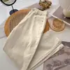 Jeans de papá versátiles de color albaricoque, pierna recta, corte holgado, forrados de forro polar para mujer, pantalones tipo zanahoria cropped de cintura alta, de moda, para otoño e invierno