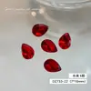 Rinestones Súper Brillantes Rojos para Uñas, Cubo de Azúcar, Corazón Inclinado, Cristales Cuadrados Gruesos con Base Cónica, Rinestones Rojos Chinos Versátiles de Lujo Ligero para Uñas