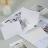 Cartão Dobrado Graffiti Pintado à Mão Kraft Espessado Branco Preto Cartão de Saudação Dobrável Cartão de Palavras Cartão de Presente Cartão de Ano Novo 2026