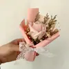 Atacado com buquê de flores secas mini-estrela para presente caixa de presente com pequeno buquê de flor de sabão buquê imortalizado