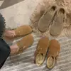 Sapatos estilo Birkenstock femininos de sola grossa e forrados com fleece, novos mocassins retrô 2026, sapatilhas Birkenstock, sapatos de inverno peludos, sapatos quentes de algodão