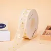 Cinta de Gasa Inglesa con Estampado Dorado de Nieve Decoración para Pastel de Cumpleaños con Lazo de Cinta para Lazo de Ramo de Regalo Floral