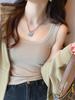 Camiseta sin mangas de tirantes para mujer, estilo nuevo de verano 2026, cuello cuadrado, sin mangas, para usar en capas o como prenda exterior