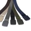 Cinto de tecido plástico de imitação de nylon para uso externo, masculino e feminino, com fivela magnética não metálica, para treinamento militar, inspeção de segurança e cinto multifuncional