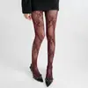 Venta al por mayor de fábrica Encaje de flor hueca Medias de seda Chica picante Medias de red y2k Medias base negras sexys antienganches