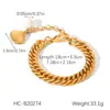 Pulseira de Pérolas de Água Doce com Concha Europeia e Americana de Alto Padrão Pulseira de Corrente Cubana de Aço Inoxidável Dourado 18K Joia de Mão Feminina Que Não Desbota