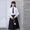 Uniformes Escolares para Meninas 2026 Outono Novo Estilo Uniformes Escolares de Estudante para Meninas Vestido Roupas Infantis Saia Longa Saia Curta