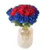 Rosas de Terciopelo Sintético Cuidadosamente Seleccionadas para San Valentín Decoración de Boda para el Hogar Pared de Flores Tacto Flores Sintéticas Flores Artificiales Falsas